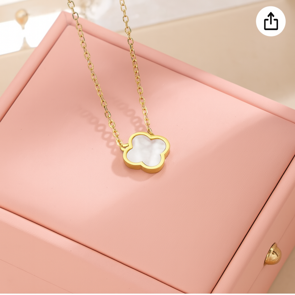 Lucky Me Clover Necklace ✨ 18K Gold Vibes Only💅