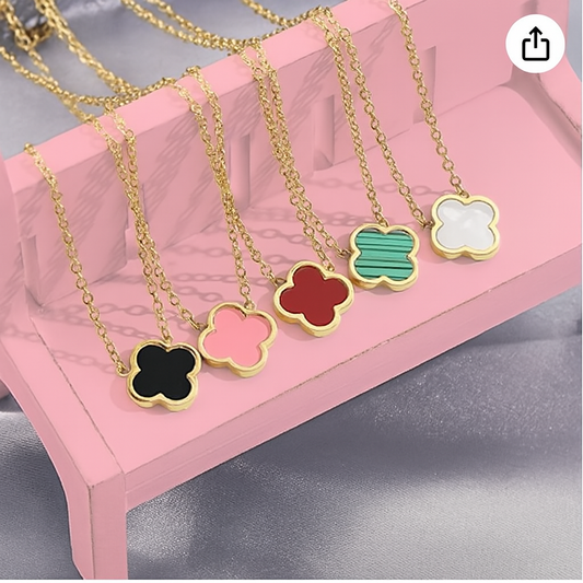 Lucky Me Clover Necklace ✨ 18K Gold Vibes Only💅
