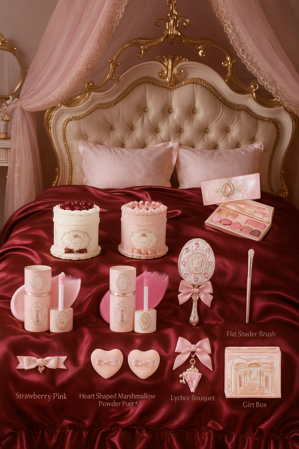 Flower Knows Strawberry Cupid Makeup Gift Box – Enchanted Vanity Must-Have 💖