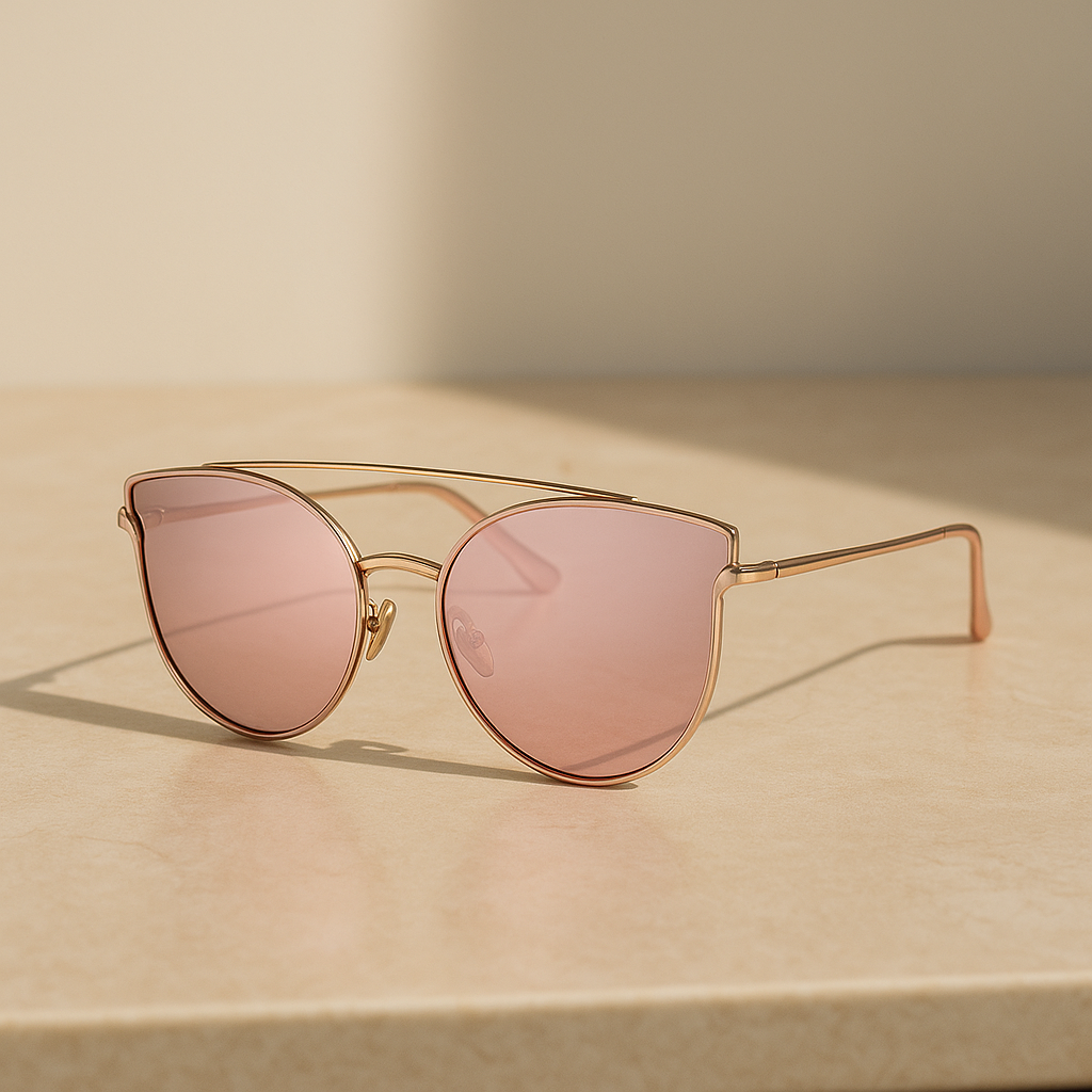 Fashion Women’s Cat Eye Sunglasses – Pink Mirror UV400 Protection