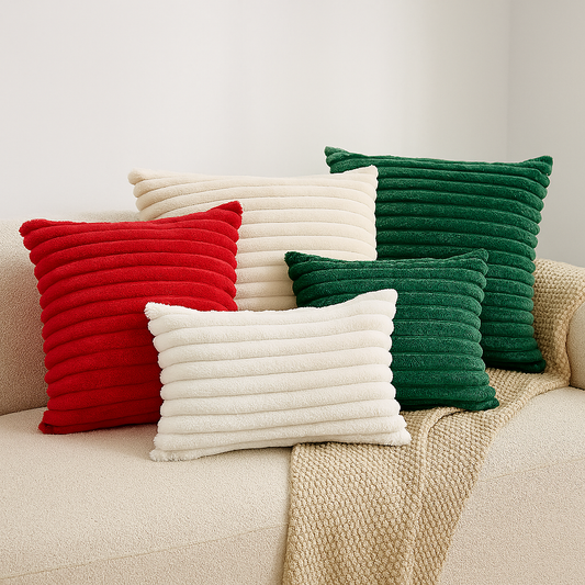 🕊️ Throw Pillow Covers – Soft Striped Cozy Vibes 🕊️