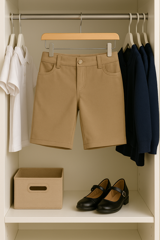 Nautica Girls' School Uniform Bermuda Shorts