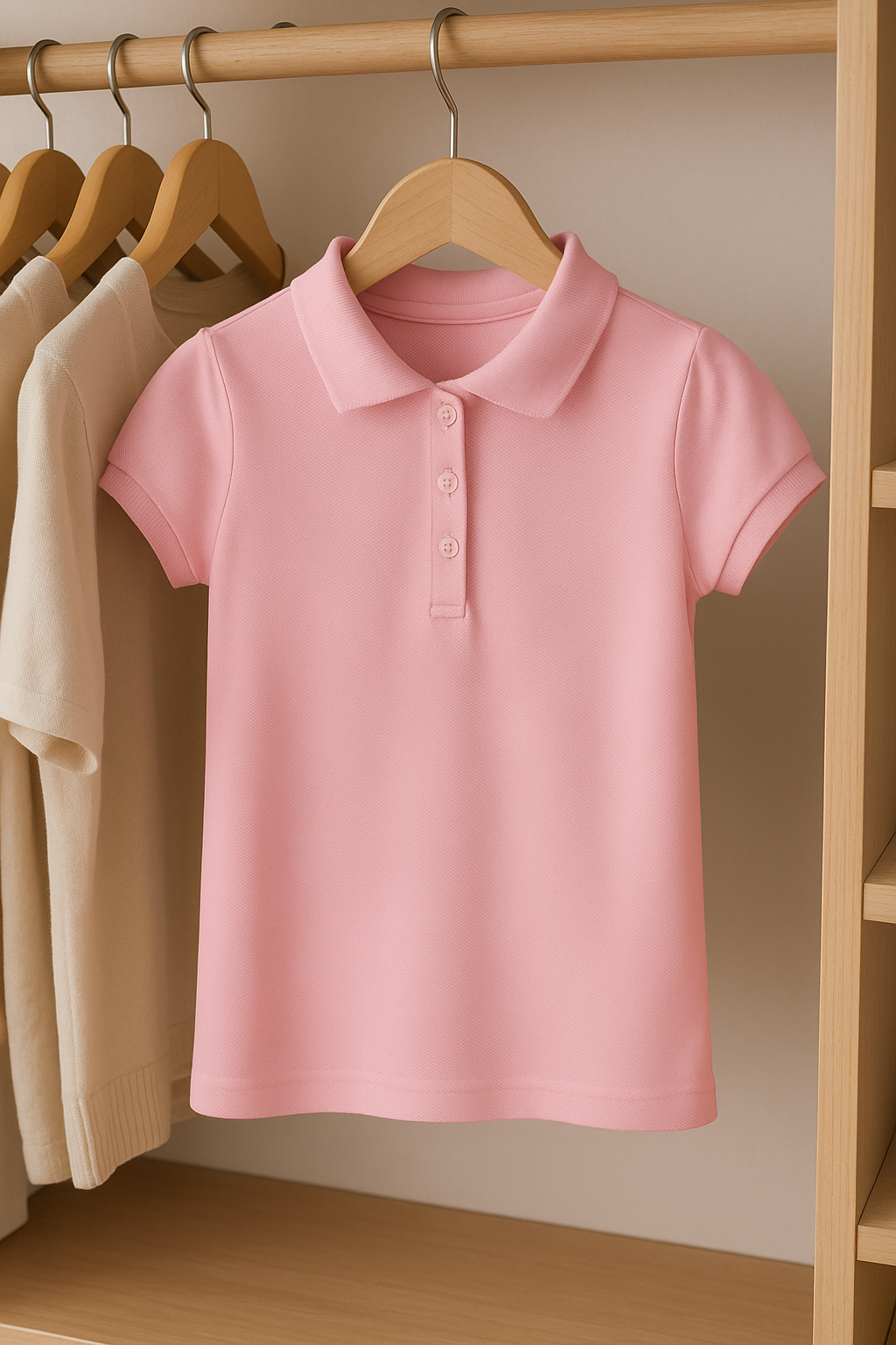 Nautica Girls' School Uniform Short Sleeve Polo Shirt