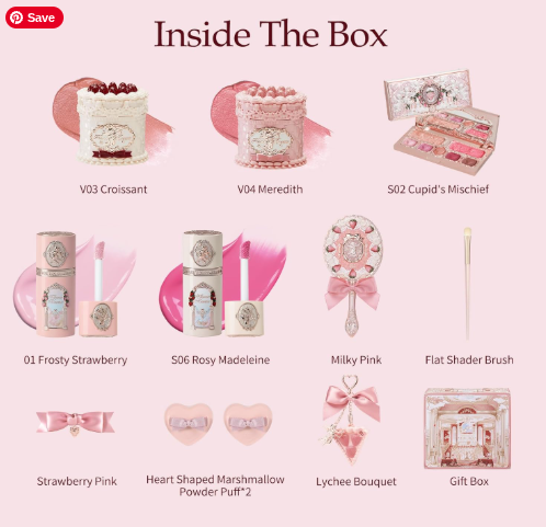 Flower Knows Strawberry Cupid Makeup Gift Box – Enchanted Vanity Must-Have 💖